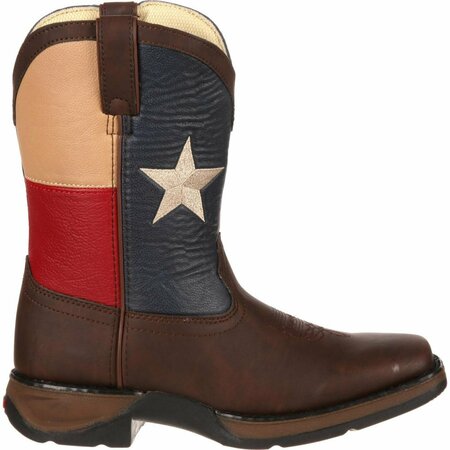 Durango LIL' Kids' Texas Flag Western Boot, BROWN/TEXAS FLAG, ME, Size 3 BT246